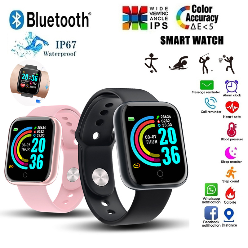 Smartwatch X12 - Водонепроницаемые Смарт-часы D20 с пульсометром, тонометром,