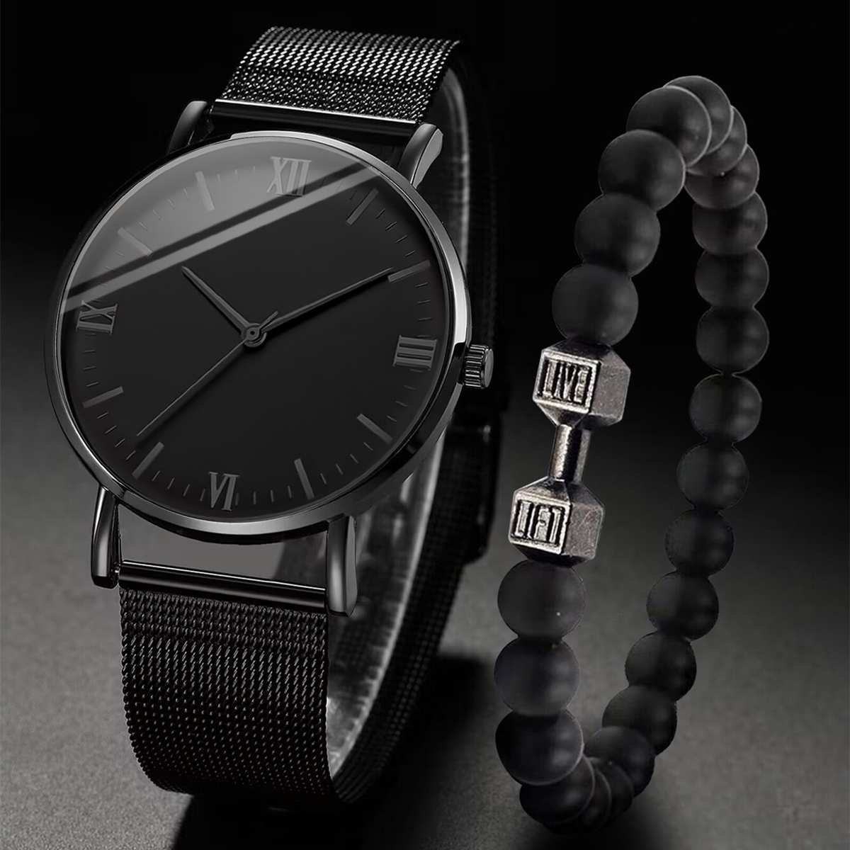 Stainless Mesh Band - 2 шт. мужские часы модные ромские