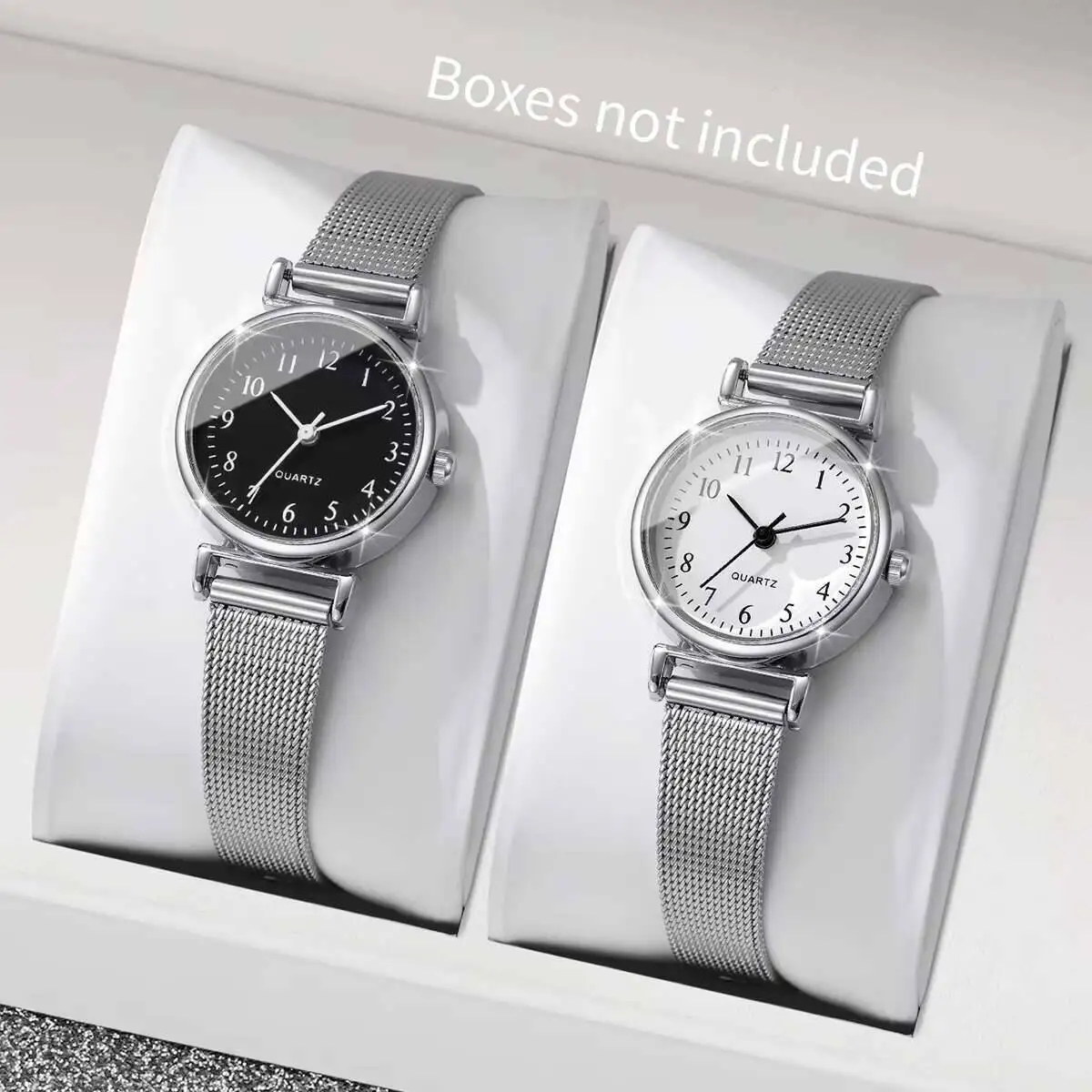 Stainless Mesh Band - 1/2 шт. Модные женские часы с