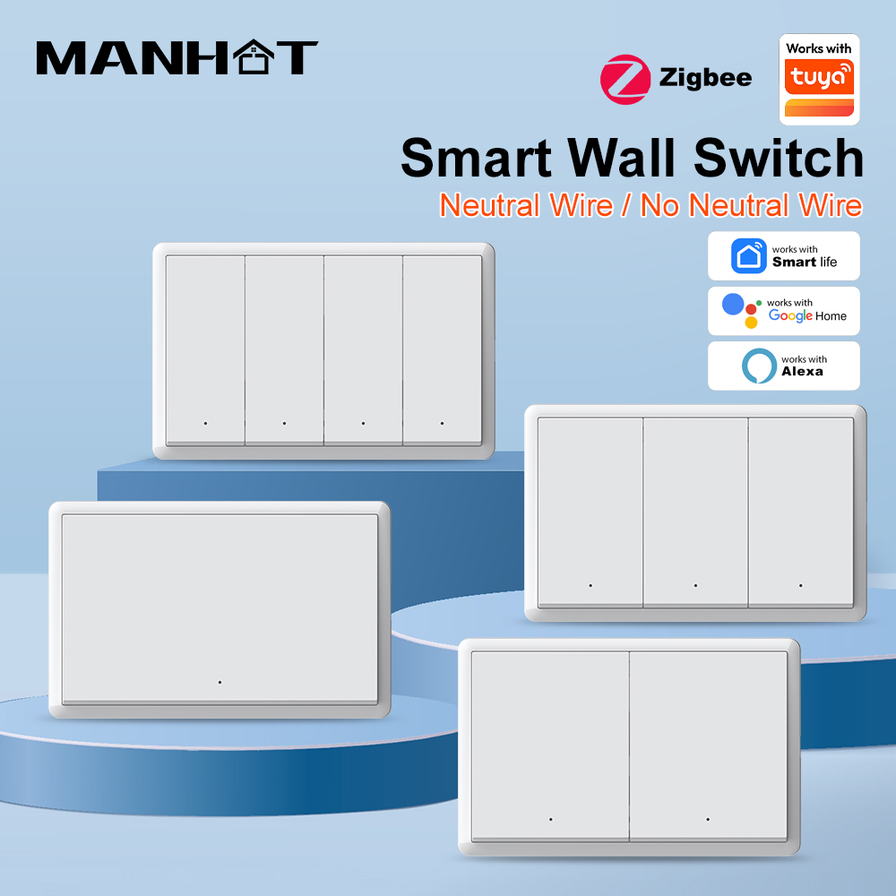 Smart Accessories - Умный выключатель MANHOT ZigBee3.0 без нейтрального