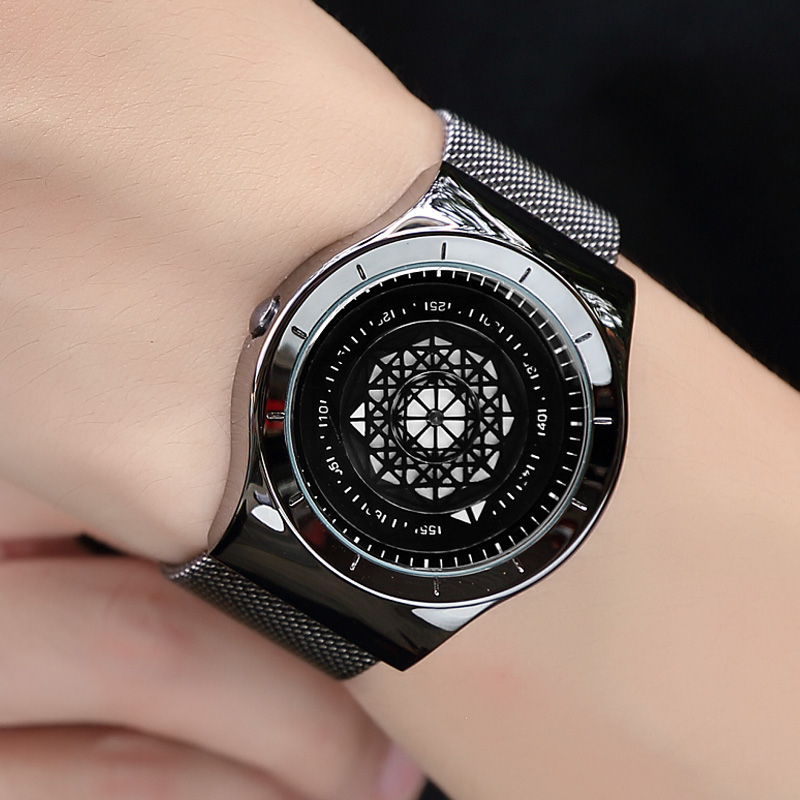 Stainless Mesh Band - Часы Geek Мужские кварцевые, минималистичные наручные,