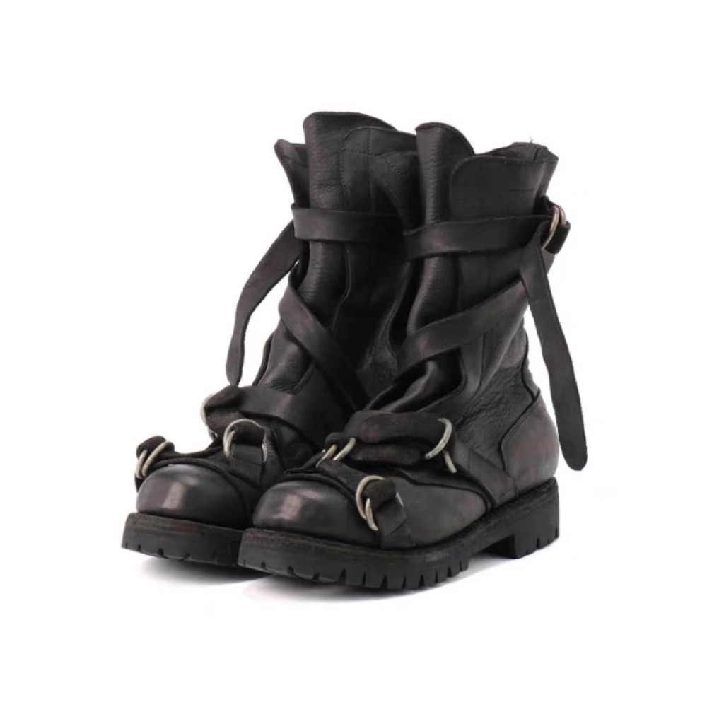 Leather Classic Strap - Мужские кожаные мотоциклетные ботинки в стиле