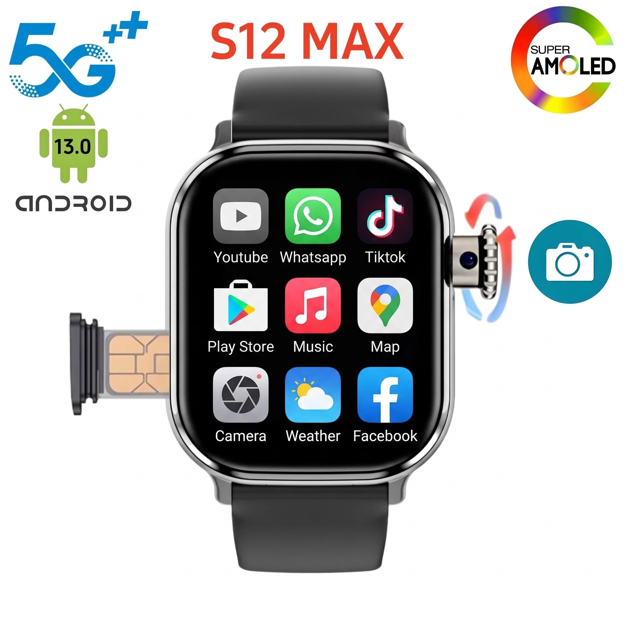 S12 – умные часы с AMOLED-дисп – обзор и цена Smartwatch Store
