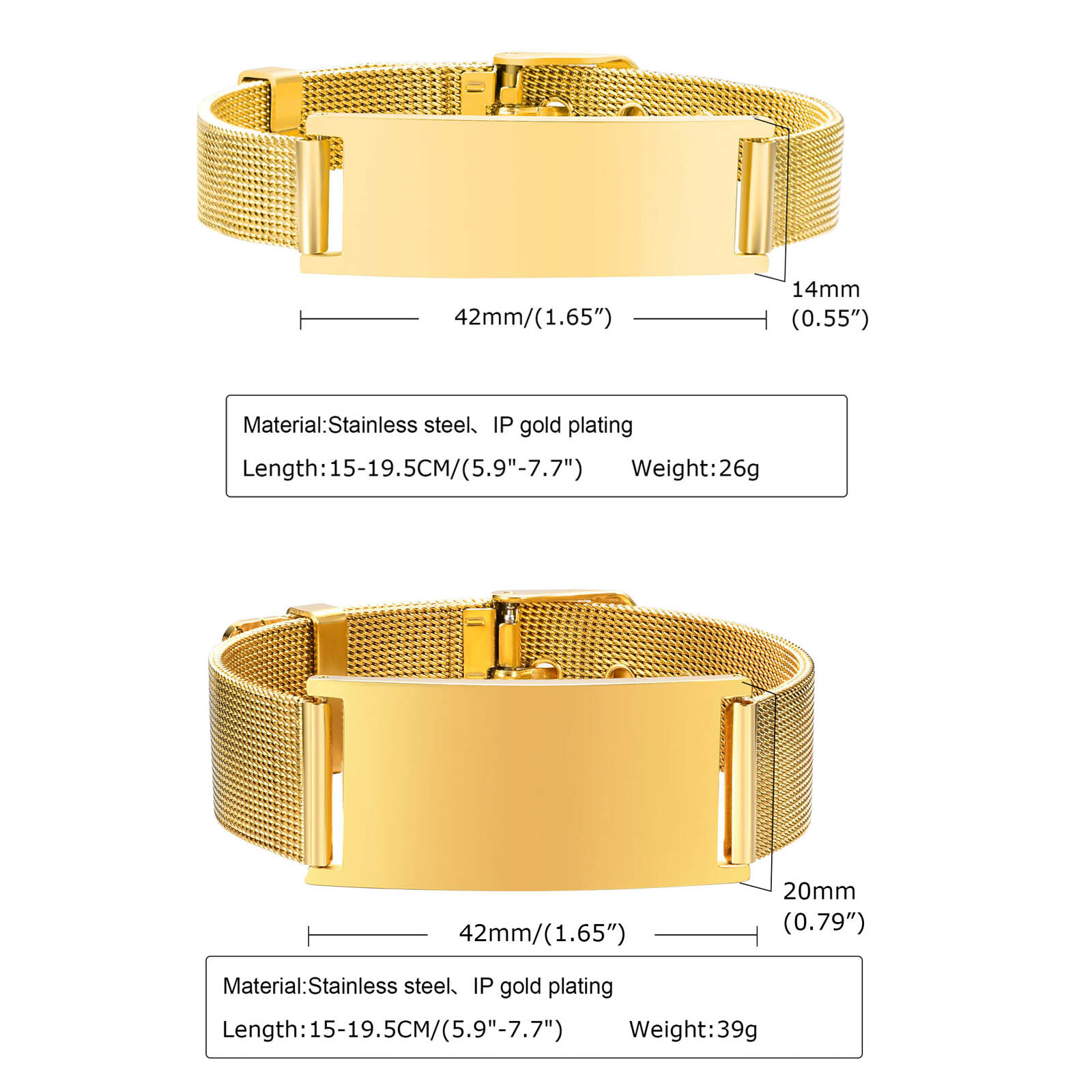 Персонализированный ID браслет – обзор и цена Stainless Mesh Band